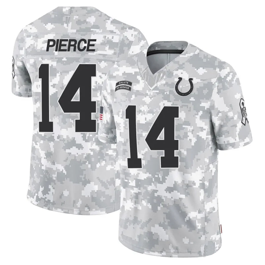 Cooneas IN.Colts #14 Alec Pierce Player Arctic Camo Salute to Service Limited Stitched Jerseys