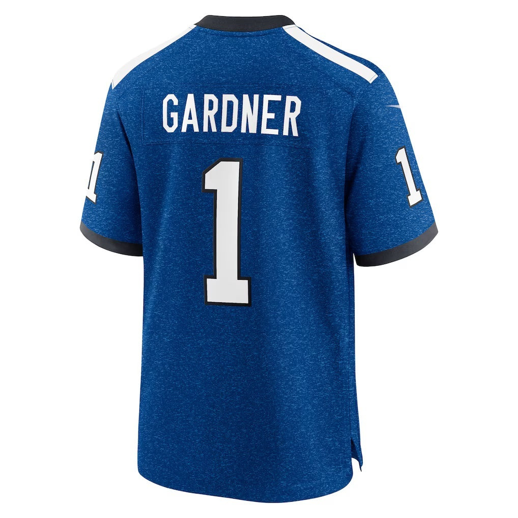Cooneas IN.Colts #1 Ahmad Sauce Gardner Heather Royal Alternate 2 Indiana Nights Game Stitched Jerseys