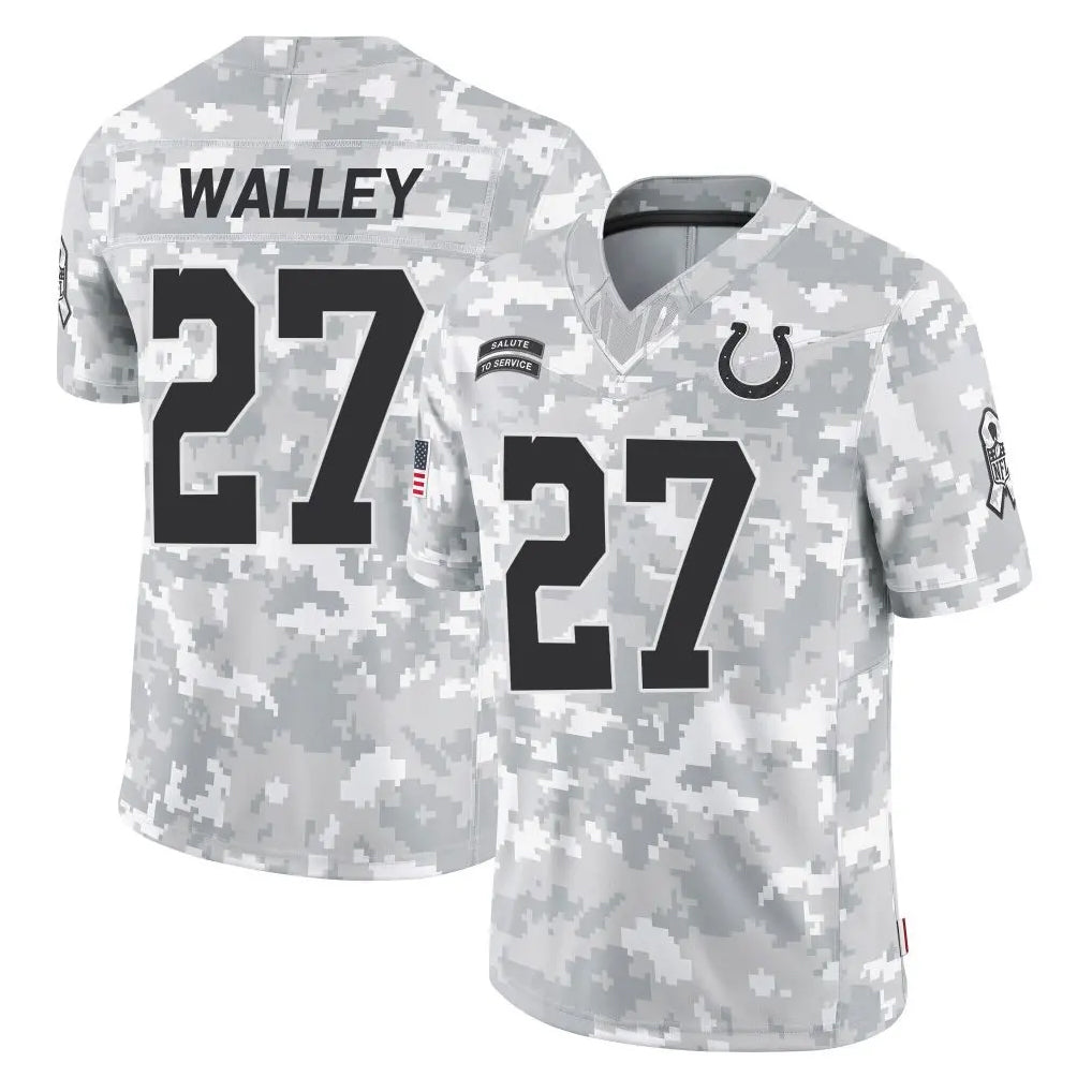 Cooneas IN.Colts #27 Justin Walley Player Arctic Camo Salute To Service Limited Game Stitched Jerseys