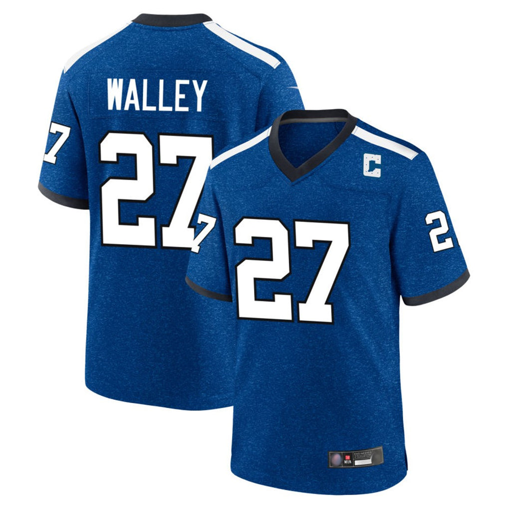 Cooneas IN.Colts #27 Justin Walley Player Royal Alternate Indiana Nights Home Game Stitched Jerseys
