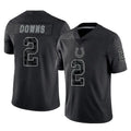 Cooneas IN.Colts #2 Josh Downs Player Black Reflective Limited Game Stitched Jerseys