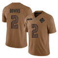Cooneas IN.Colts #2 Josh Downs Player Brown Salute To Service Limited Stitched Jerseys