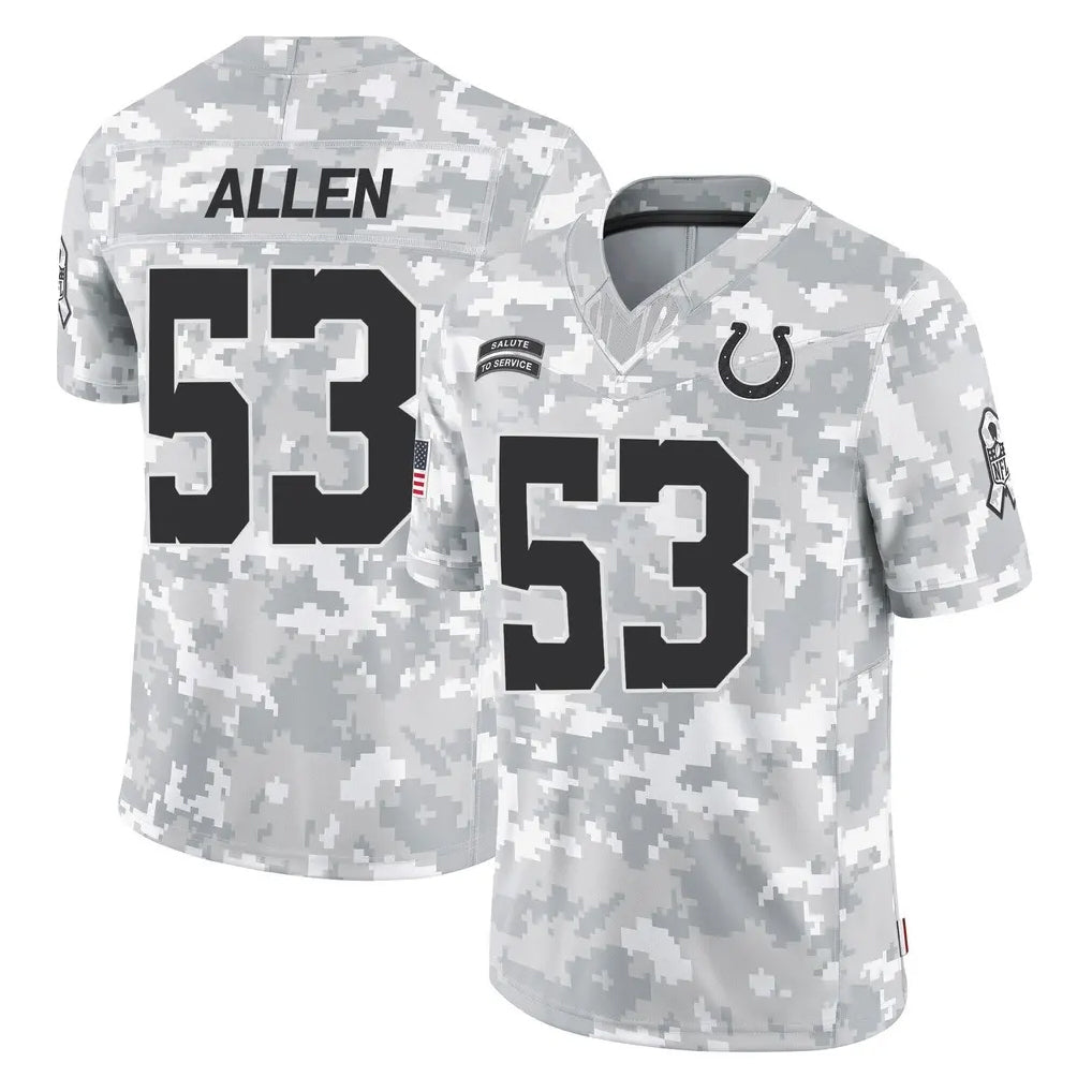 Cooneas IN.Colts #53 CJ Allen Player Arctic Camo Salute To Service Limited Game Stitched Jerseys