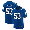 Cooneas IN.Colts #53 CJ Allen Player Royal Alternate Indiana Nights Home Game Stitched Jerseys