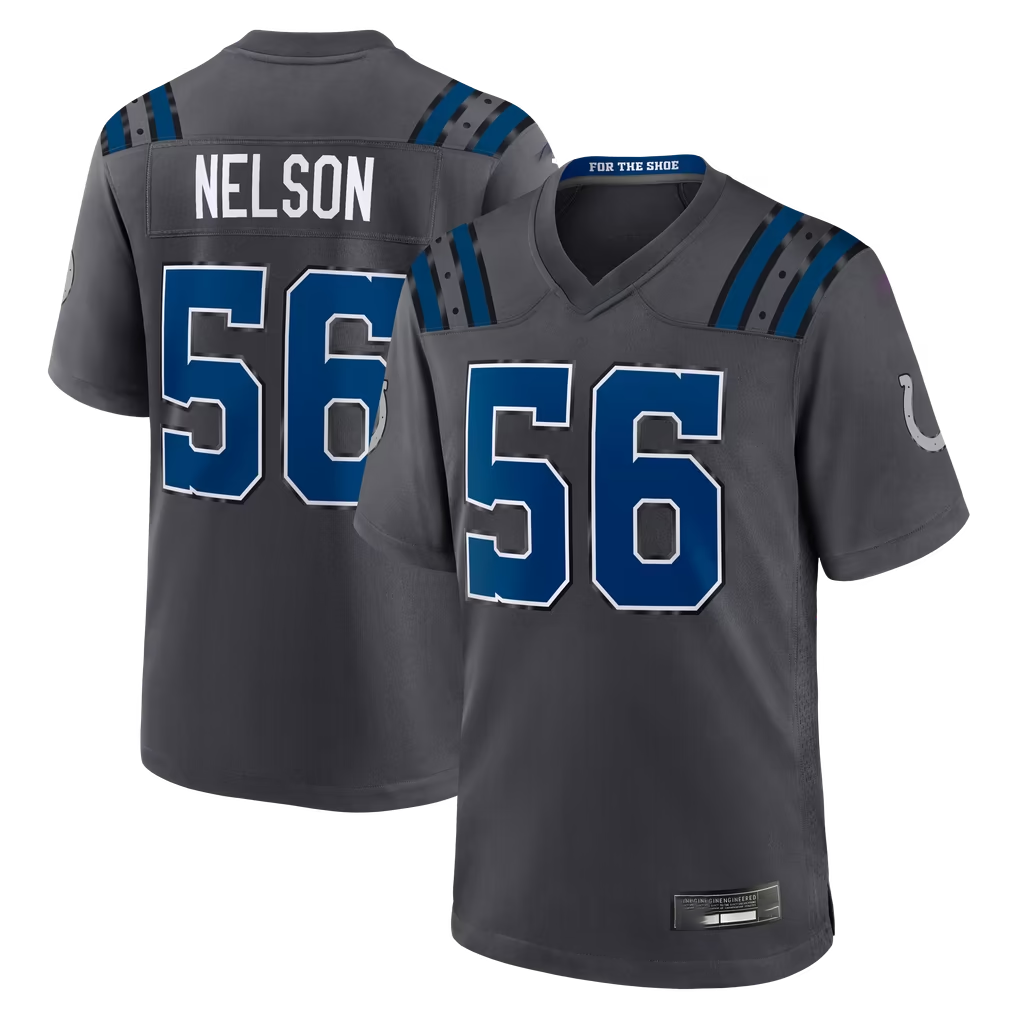 Cooneas IN.Colts #56 Quenton Nelson Anthracite 2026 Rivalries Collection Game Stitched Jerseys