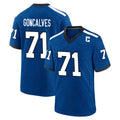 Cooneas IN.Colts #71 Matt Goncalves Player Royal Alternate Indiana Nights Home Game Stitched Jerseys