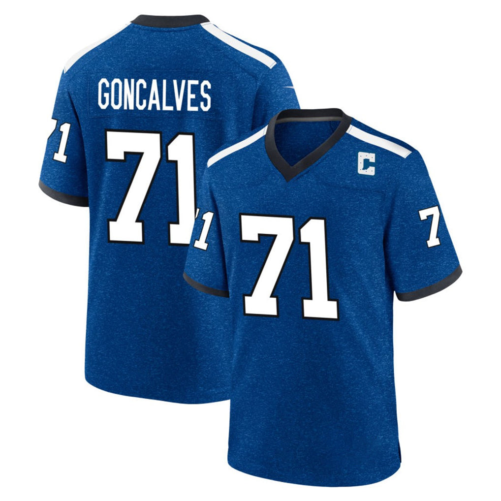 Cooneas IN.Colts #71 Matt Goncalves Player Royal Alternate Indiana Nights Home Game Stitched Jerseys