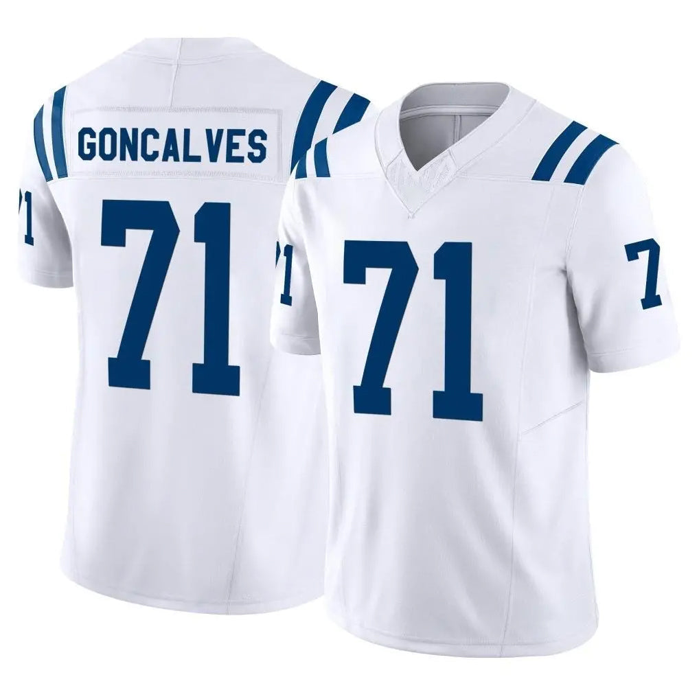 Cooneas IN.Colts #71 Matt Goncalves Player White Limited Vapor F.U.S.E. Home Game Stitched Jerseys