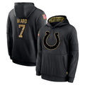 Cooneas IN.Colts #7 Charvarius Ward Sr. Player Black Salute to Service Hoodies Limited Game Stitched Jerseys