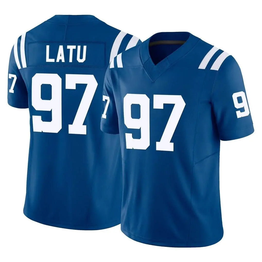 Cooneas IN.Colts #97 Laiatu Latu Player Royal Limited Vapor F.U.S.E. Home Game Stitched Jerseys