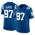 Cooneas IN.Colts #97 Laiatu Latu Player Royal Limited Vapor F.U.S.E. Home Game Stitched Jerseys