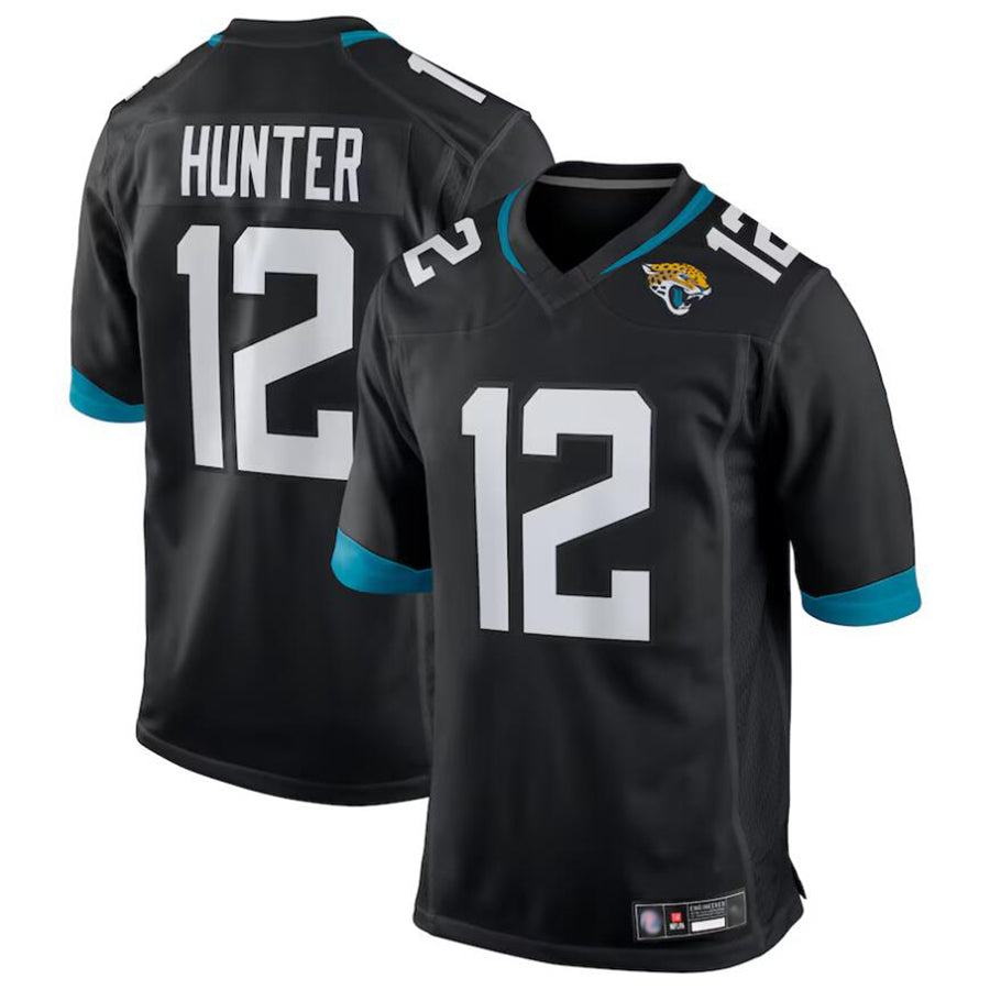 Cooneas J.Jaguars #12 Travis Hunter Player Black Replica Game Stitched Jerseys