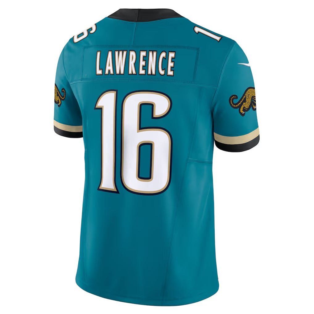 Cooneas J.Jaguars #16 Trevor Lawrence Teal Prowler Throwback Vapor F.U.S.E. Limited Stitched Jerseys