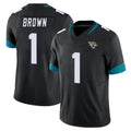 Cooneas J.Jaguars #1 Montaric Brown Player Black Vapor F.U.S.E. Limited Home Game Stitched Jerseys