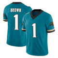 Cooneas J.Jaguars #1 Montaric Brown Player Teal Prowler Throwback Vapor F.U.S.E. Limited Home Game Stitched Jerseys