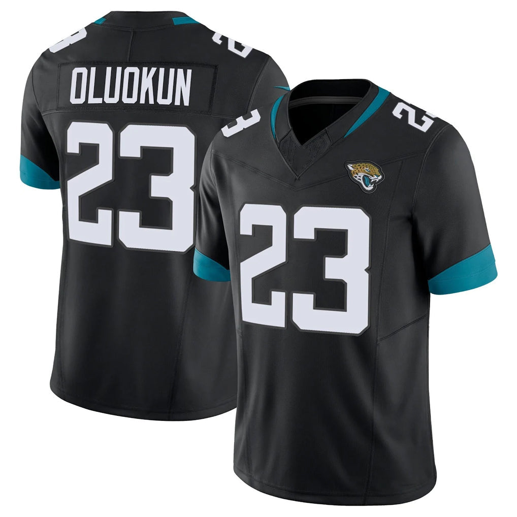 Cooneas J.Jaguars #23 Foyesade Oluokun Player Black Vapor F.U.S.E. Limited Home Game Stitched Jerseys