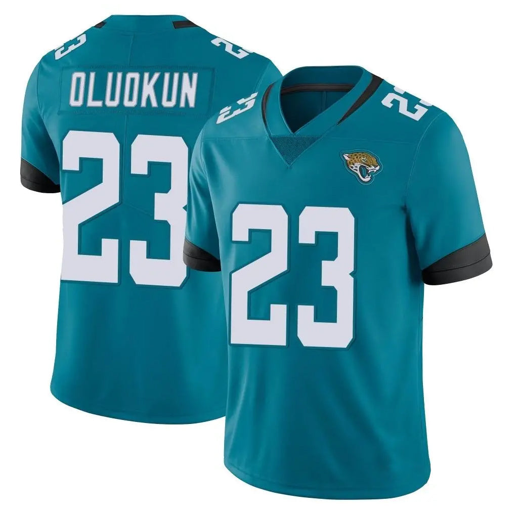 Cooneas J.Jaguars #23 Foyesade Oluokun Player Teal Vapor Untouchable Limited Home Game Stitched Jerseys