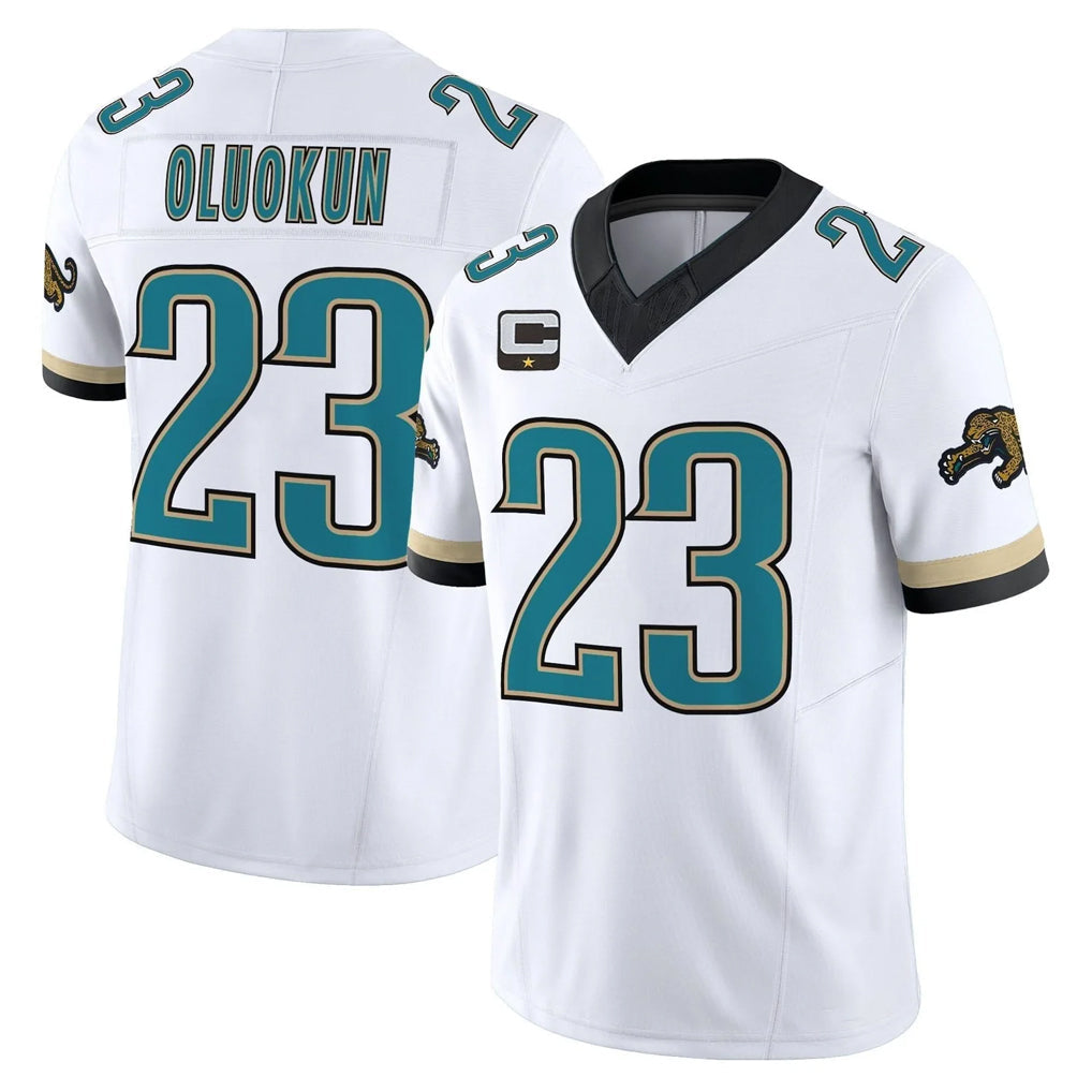Cooneas J.Jaguars #23 Foyesade Oluokun Player White Prowler Throwback Vapor F.U.S.E. Limited Home Game Stitched Jerseys