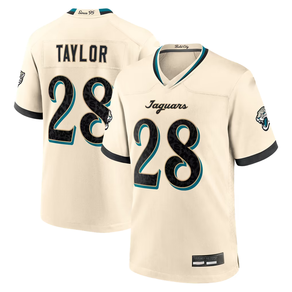 Cooneas J.Jaguars #28 Fred Taylor Natural  2026 Rivalries Collection Game Stitched Jerseys