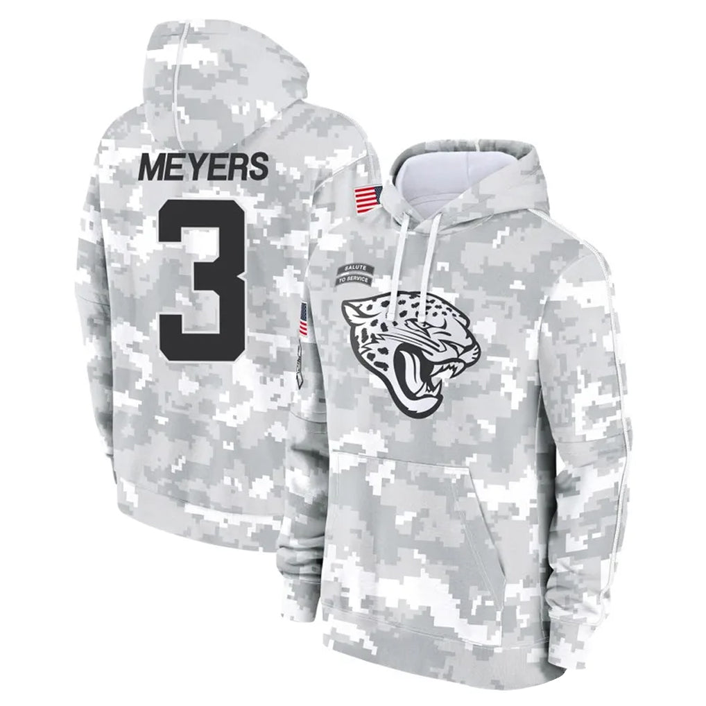 Cooneas J.Jaguars #3 Jakobi Meyers Player Arctic Camo Salute to Service Hoodies Limited Game Stitched Jerseys