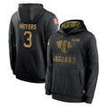 Cooneas J.Jaguars #3 Jakobi Meyers Player Black Salute to Service Hoodies Limited Game Stitched Jerseys