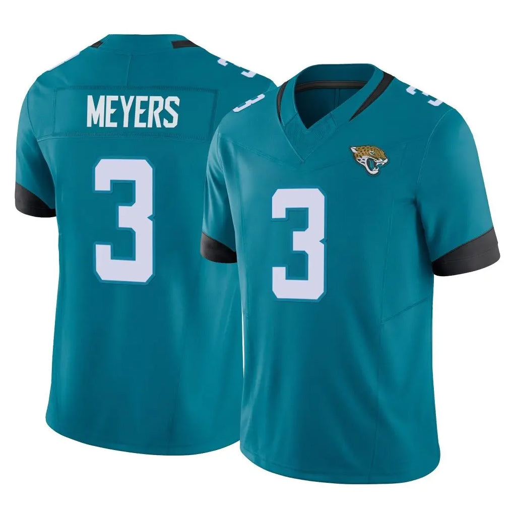 Cooneas J.Jaguars #3 Jakobi Meyers Player Teal Vapor F.U.S.E. Limited Home Game Stitched Jerseys