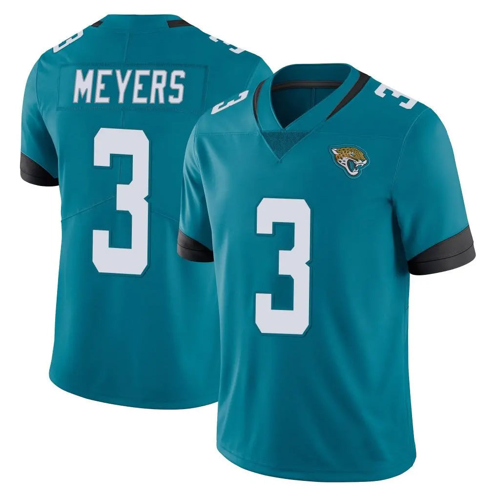 Cooneas J.Jaguars #3 Jakobi Meyers Player Teal Vapor Untouchable Limited Home Game Stitched Jerseys