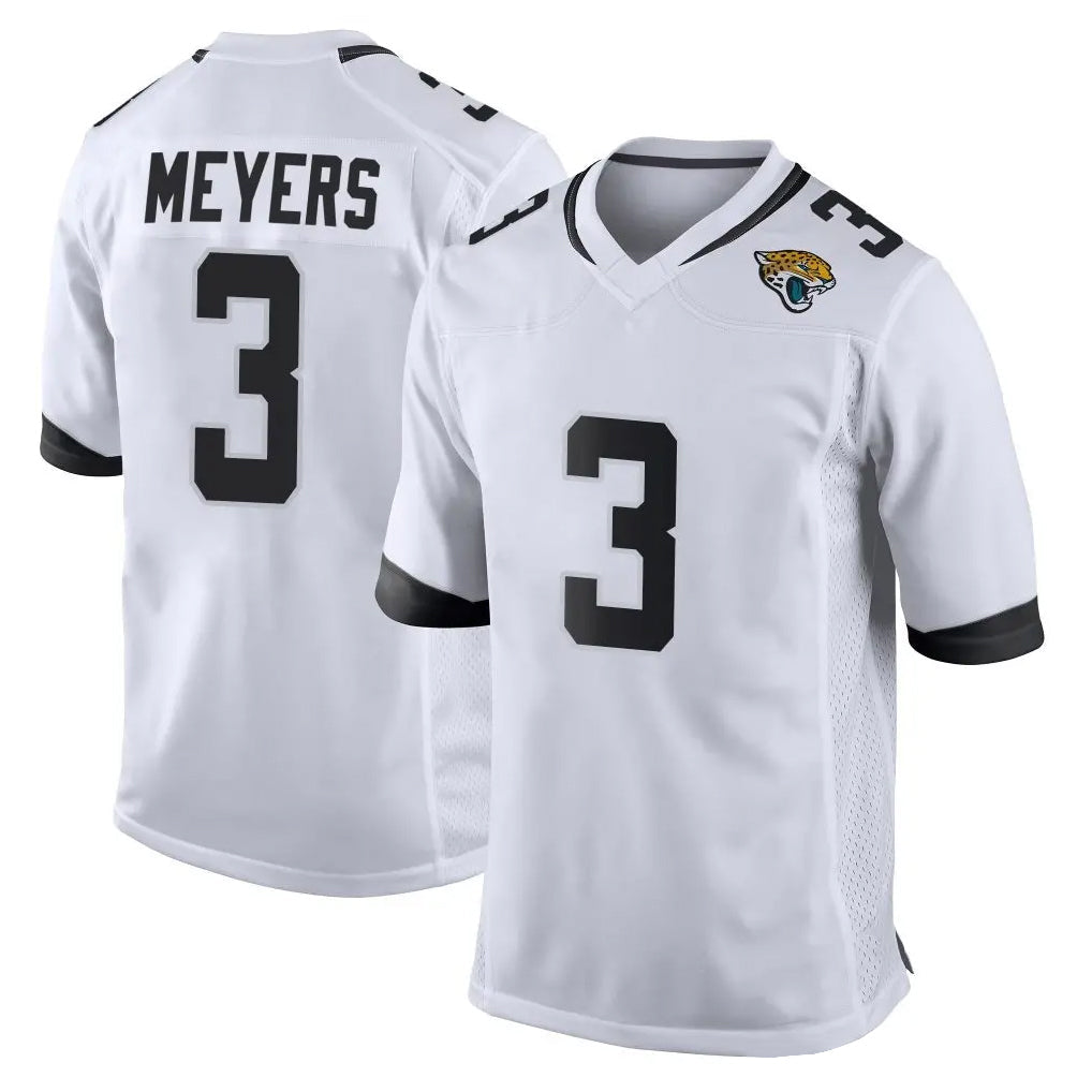 Cooneas J.Jaguars #3 Jakobi Meyers Player White Home Game Stitched Jerseys