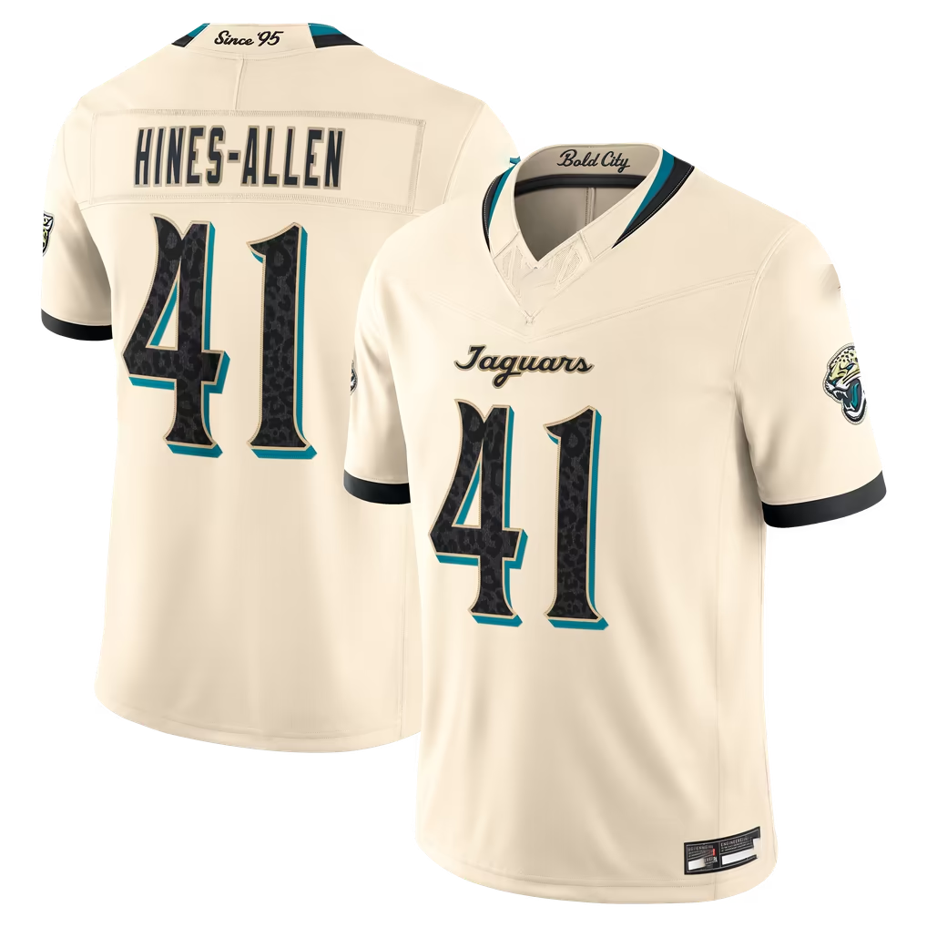 Cooneas J.Jaguars #41 Josh Hines-Allen Natural 2026 Rivalries Collection Limited Stitched Jerseys