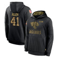 Cooneas J.Jaguars #41 Josh Hines-Allen Player Black Salute to Service Hoodies Limited Game Stitched Jerseys