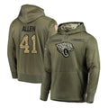 Cooneas J.Jaguars #41 Josh Hines-Allen Player Olive Salute to Service Pullover Hoodies Home Game Stitched Jerseys