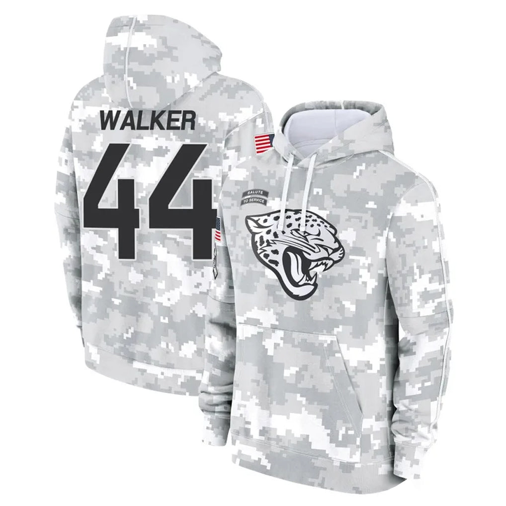 Cooneas J.Jaguars #44 Travon Walker Player Arctic Camo Salute to Service Hoodies Limited Game Stitched Jerseys