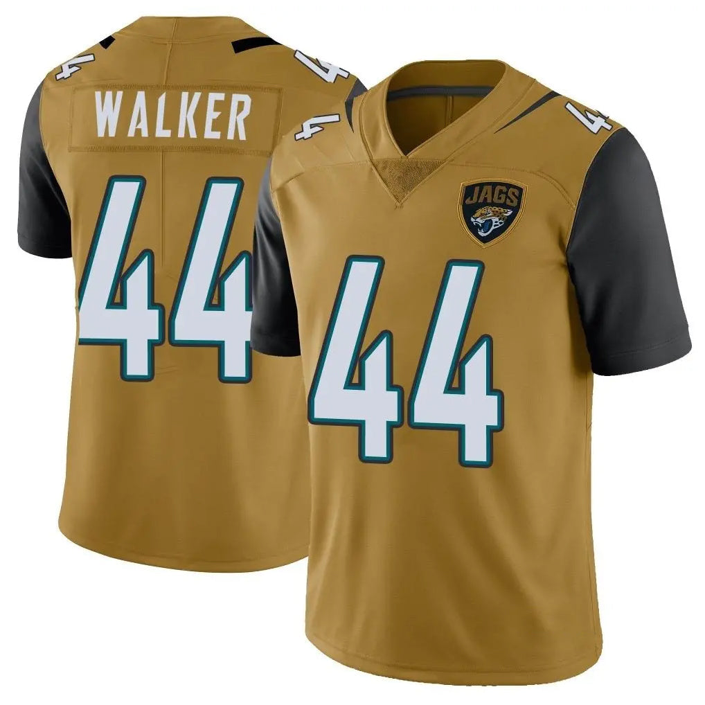 Cooneas J.Jaguars #44 Travon Walker Player Gold Vapor Limited Home Game Stitched Jerseys