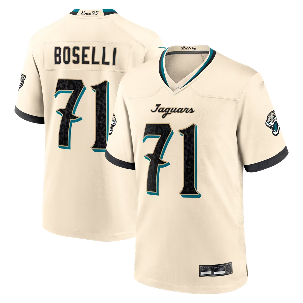 Cooneas J.Jaguars #71 Tony Boselli Natural 2026 Rivalries Collection Game Stitched Jerseys