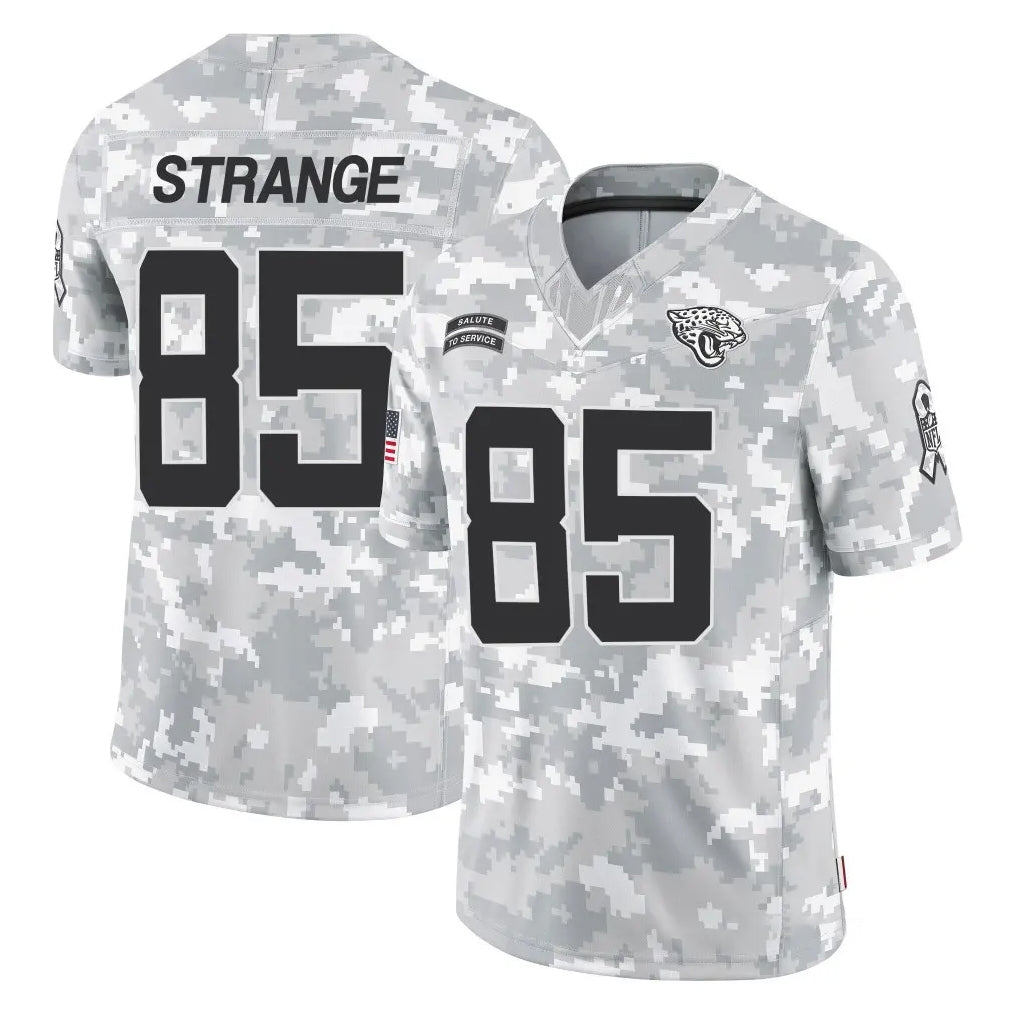 Cooneas J.Jaguars #85 Brenton Strange Player Arctic Camo Salute To Service Limited Game Stitched Jerseys