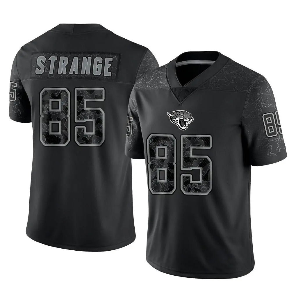 Cooneas J.Jaguars #85 Brenton Strange Player Black Reflective Limited Game Stitched Jerseys