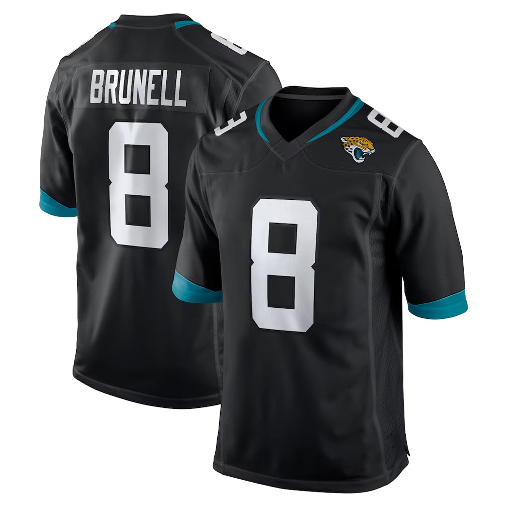 Cooneas J.Jaguars #8 Mark Brunell?Player Black Home Game Stitched Jerseys