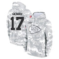 Cooneas KC.Chiefs #17 Alohi Gilman Player Arctic Camo Salute to Service Hoodies Limited Game Stitched Jerseys