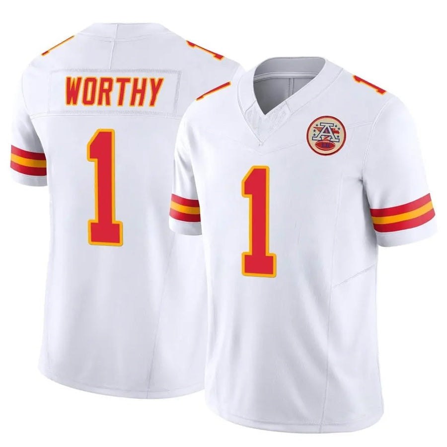 Cooneas KC.Chiefs #1 Xavier Worthy Player White Vapor F.U.S.E. Limited Stitched Jerseys