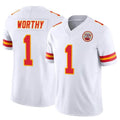 Cooneas KC.Chiefs #1 Xavier Worthy Player White Vapor F.U.S.E. Limited Stitched Jerseys
