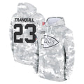Cooneas KC.Chiefs #23 Drue Tranquill Player Arctic Camo Salute to Service Hoodies Limited Game Stitched Jerseys