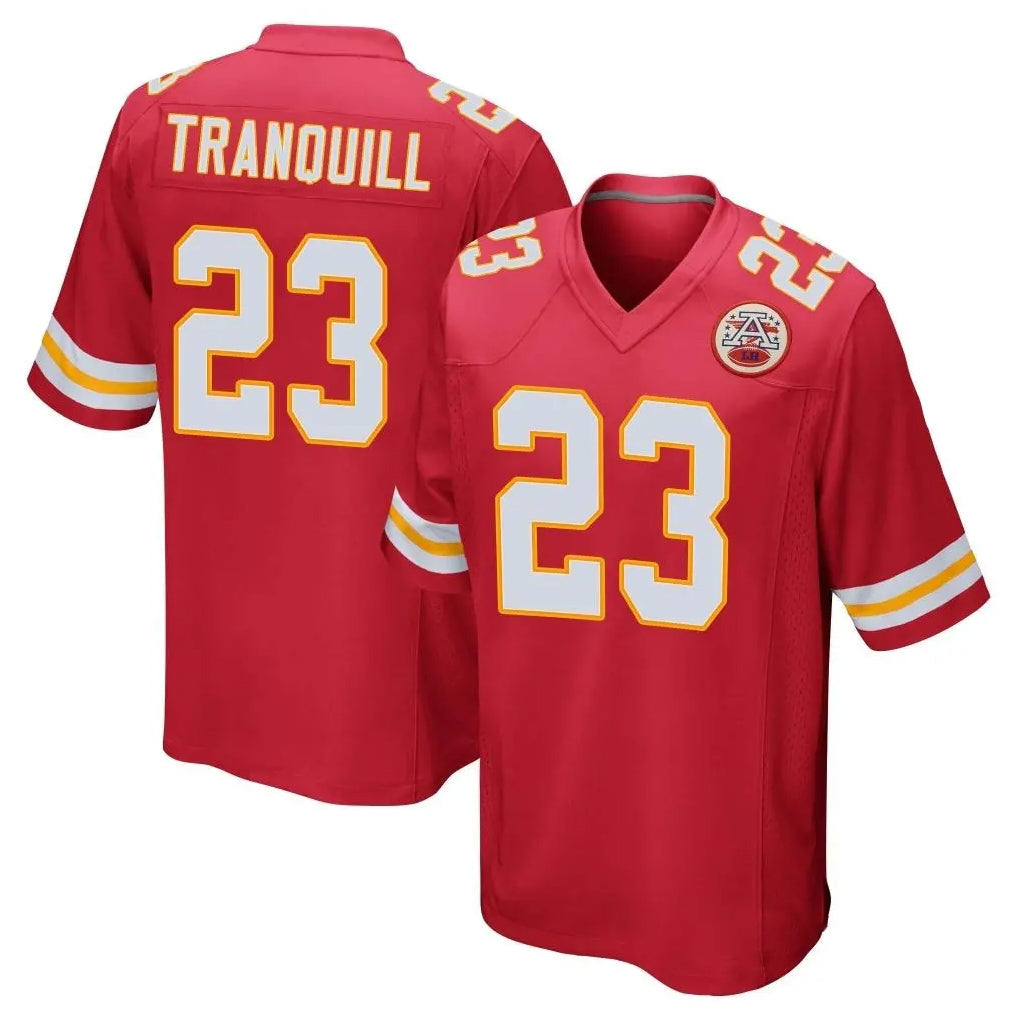 Cooneas KC.Chiefs #23 Drue Tranquill Player Red Home Game Stitched Jerseys