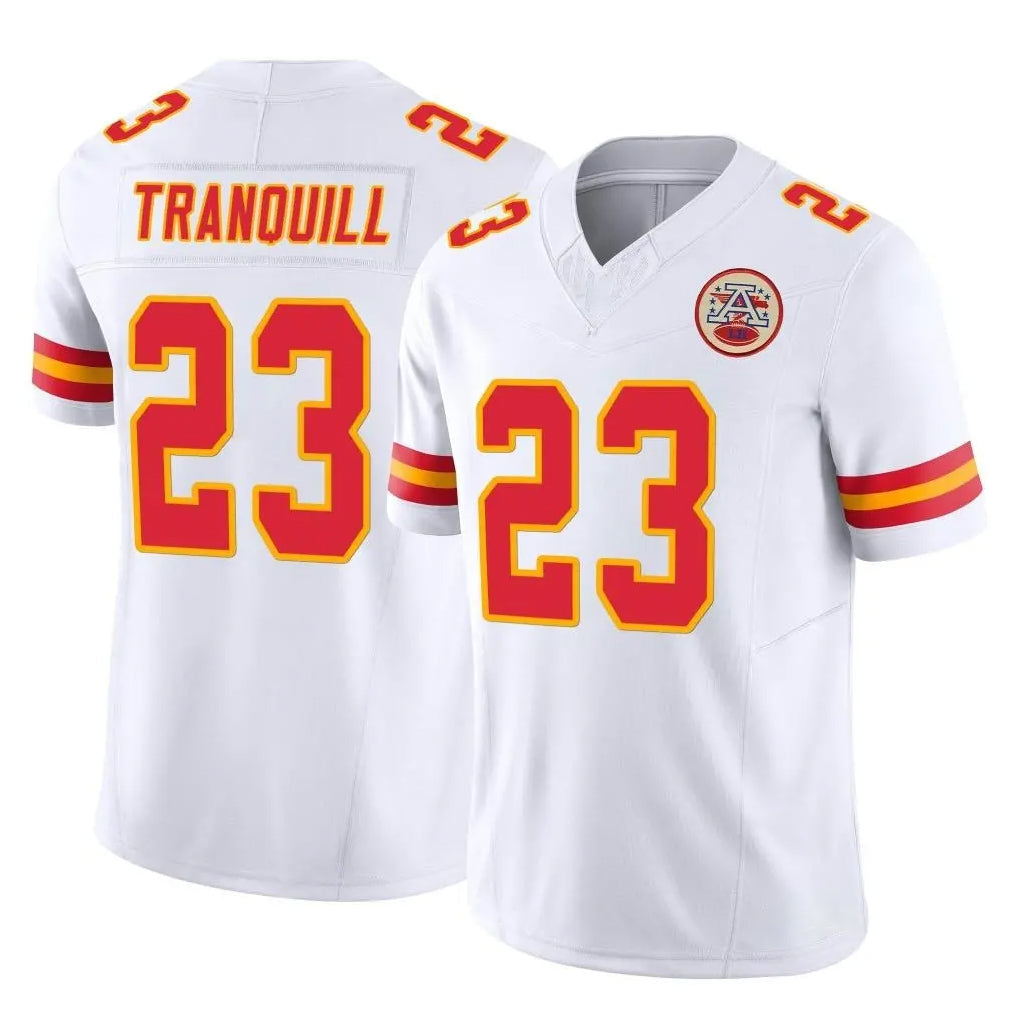 Cooneas KC.Chiefs #23 Drue Tranquill Player White Limited Vapor F.U.S.E. Home Game Stitched Jerseys
