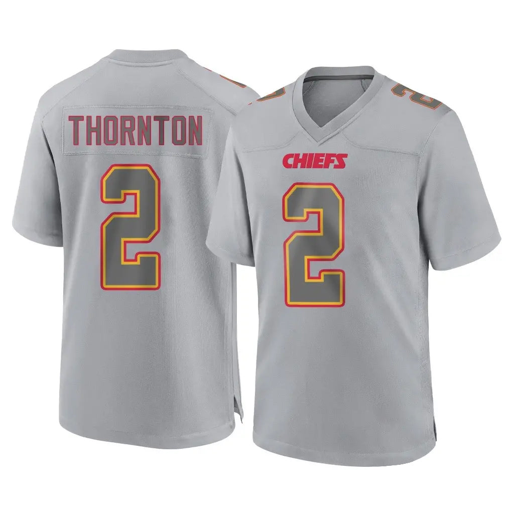 Cooneas KC.Chiefs #2 Tyquan Thornton Player Gray Atmosphere Fashion Game Stitched Jerseys