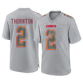 Cooneas KC.Chiefs #2 Tyquan Thornton Player Gray Atmosphere Fashion Game Stitched Jerseys