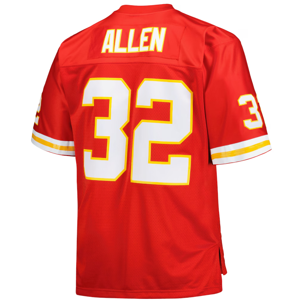 Cooneas KC.Chiefs #32 Marcus Allen Mitchell & Ness Red Big & Tall 1994 Retired Player Replica Jersey