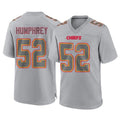 Cooneas KC.Chiefs #52 Creed Humphrey Player Gray Atmosphere Fashion Game Stitched Jerseys