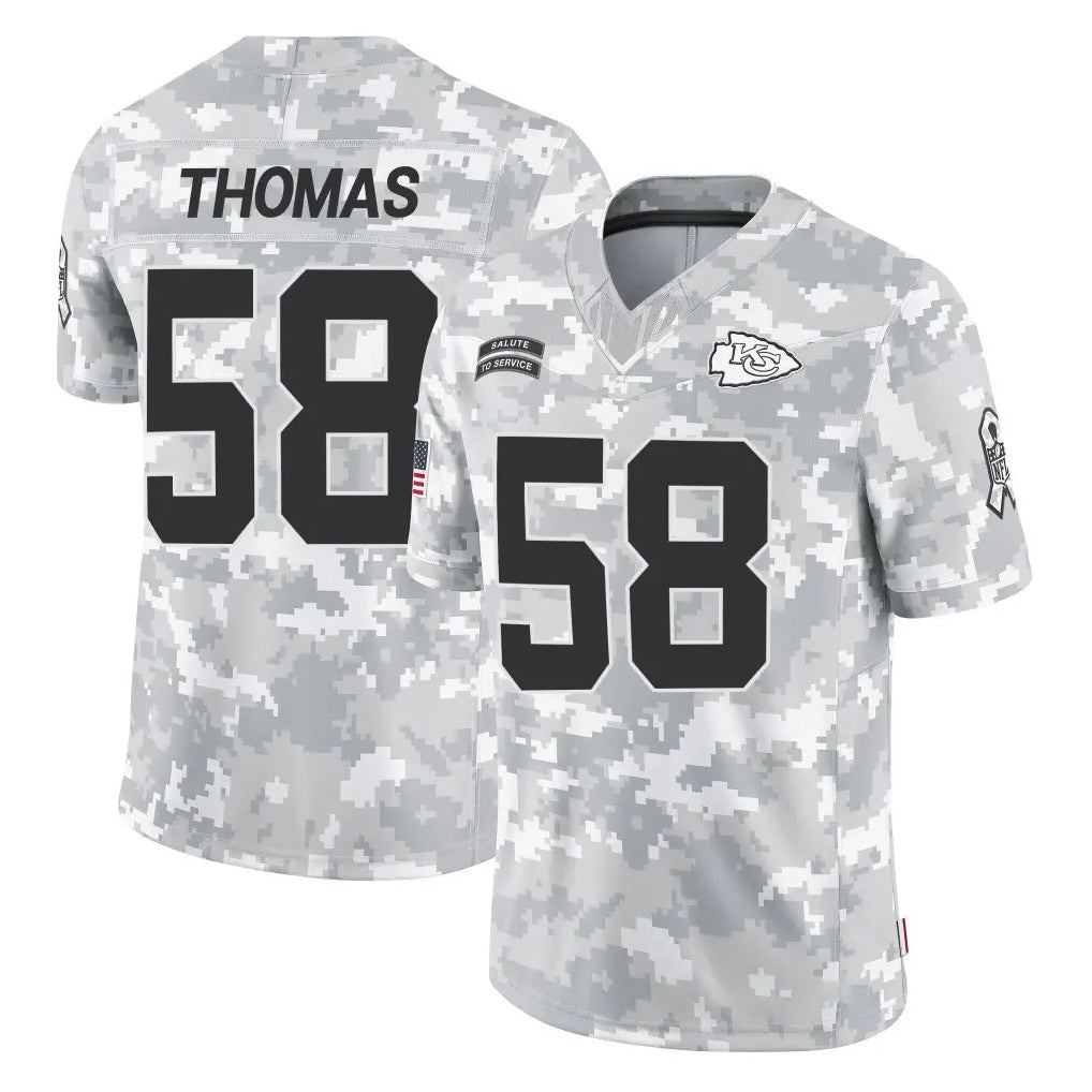 Cooneas KC.Chiefs #58 Derrick Thomas Player Arctic Camo Salute To Service Limited Game Stitched Jerseys