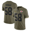 Cooneas KC.Chiefs #58 Derrick Thomas Player Olive Salute To Service Limited Stitched Jerseys