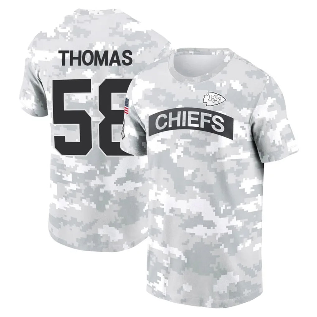 Cooneas KC.Chiefs #58 Derrick Thomas Player Salute to Service Hoodies & T-Shirts Stitched Jerseys